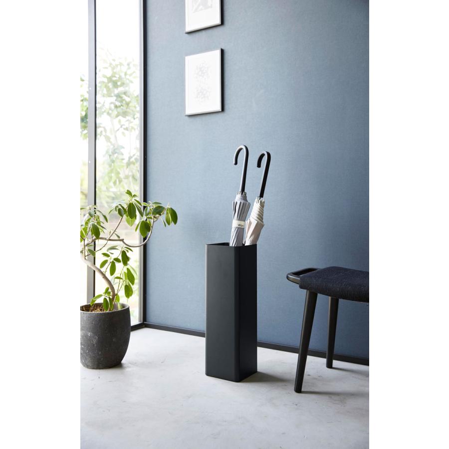 傘立て smart スマート かさたて スクエア アンブレラスタンド シンプル スクエア 白 黒 傘たて 傘スタンド 山崎実業 正規品 ブラック | 山崎実業 | 02