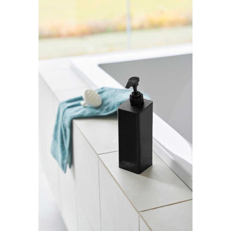 ディスペンサー tower タワー たっぷり洗剤が出るマグネットディスペンサー マグネット お風呂 バスルーム 壁付け 壁掛け 山崎実業 シャンプー ブラック | tower | 04