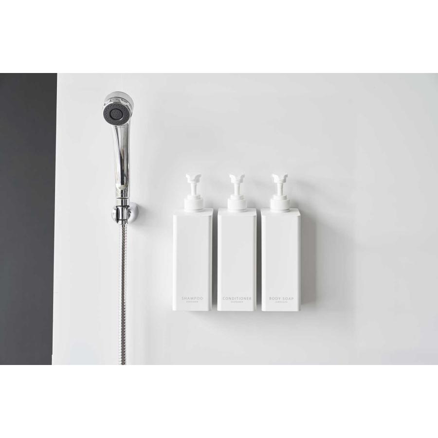 ディスペンサー tower タワー たっぷり洗剤が出るマグネットディスペンサー マグネット お風呂 バスルーム 壁付け 壁掛け 山崎実業 ボディソープ ホワイト | tower | 03