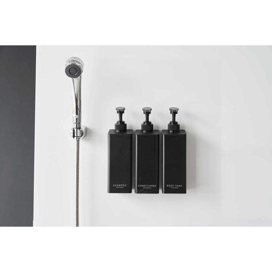 ディスペンサー tower タワー たっぷり洗剤が出るマグネットディスペンサー マグネット お風呂 バスルーム 壁付け 壁掛け 山崎実業 ボディソープ ブラック | tower | 03