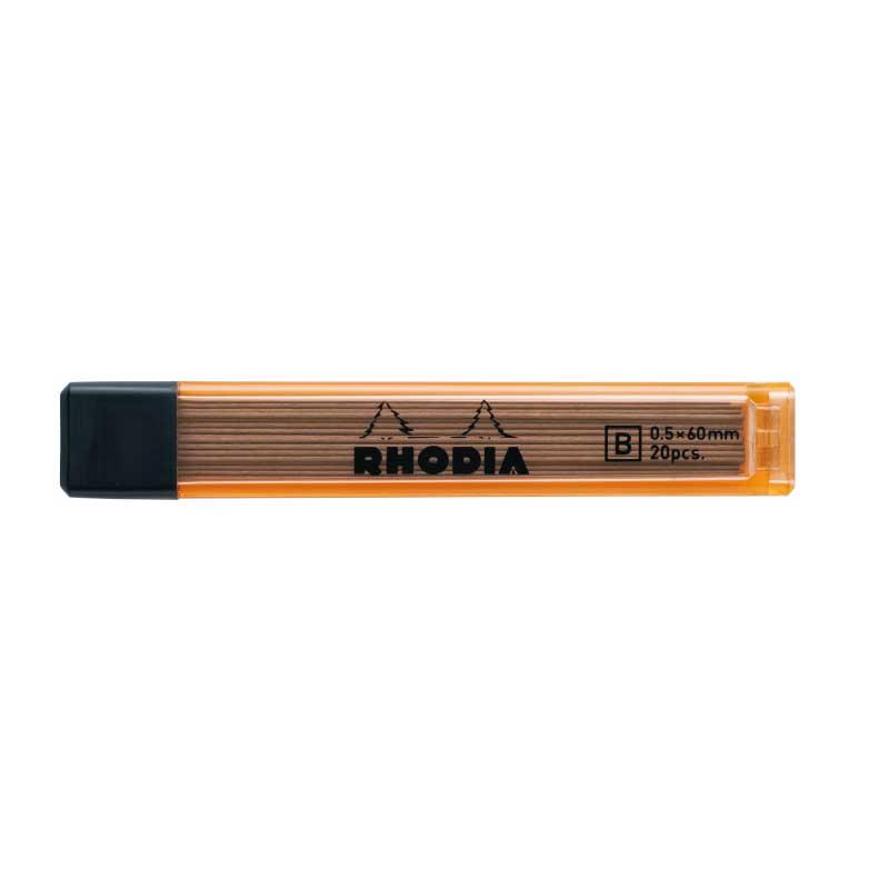 シャー芯ケース RHODIA ロディア スクリプト リードケース ＆ レフィル 六角形軸 ヘアライン加工 高級文具 芯ケース 正規品 オレンジ | RHODIA | 03