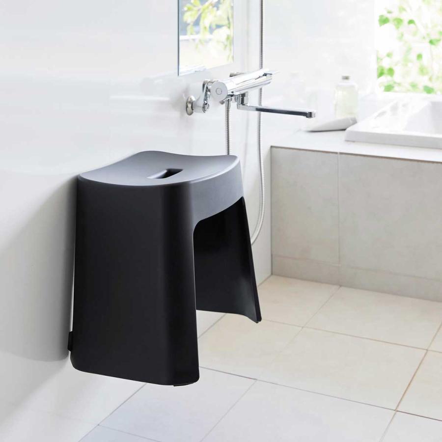 バスチェア tower タワー 洗いやすいマグネット風呂イス SH32 マグネット収納 浮かせて収納 衛生的 清潔 風呂イス 風呂椅子 山崎実業 正規品 ブラック | tower