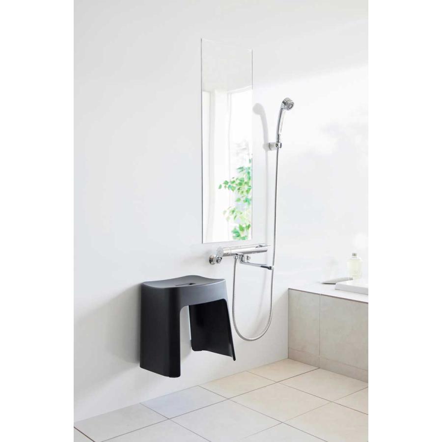 バスチェア tower タワー 洗いやすいマグネット風呂イス SH32 マグネット収納 浮かせて収納 衛生的 清潔 風呂イス 風呂椅子 山崎実業 正規品 ブラック | tower | 02