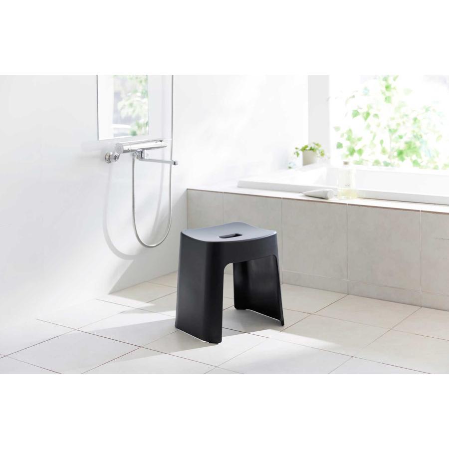 バスチェア tower タワー 洗いやすいマグネット風呂イス SH32 マグネット収納 浮かせて収納 衛生的 清潔 風呂イス 風呂椅子 山崎実業 正規品 ブラック | tower | 03