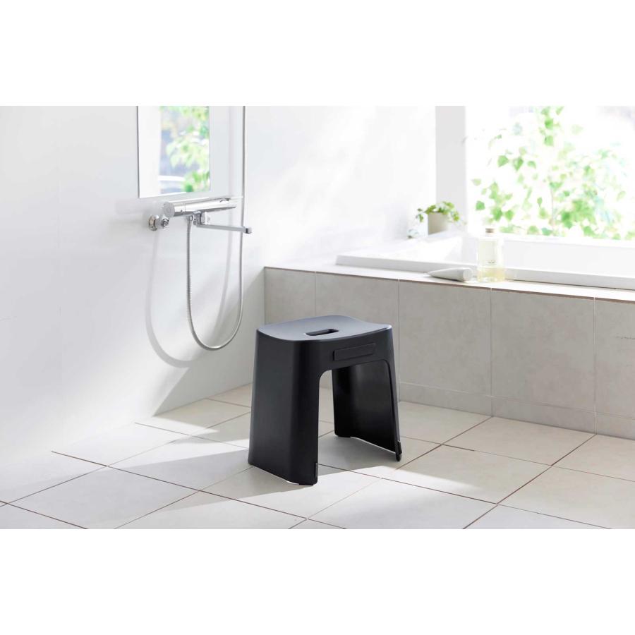 バスチェア tower タワー 洗いやすいマグネット風呂イス SH32 マグネット収納 浮かせて収納 衛生的 清潔 風呂イス 風呂椅子 山崎実業 正規品 ブラック | tower | 04