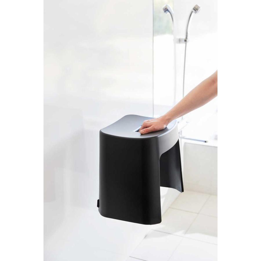 バスチェア tower タワー 洗いやすいマグネット風呂イス SH32 マグネット収納 浮かせて収納 衛生的 清潔 風呂イス 風呂椅子 山崎実業 正規品 ブラック | tower | 06