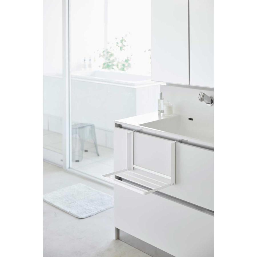 折りたたみ棚 tower タワー 引っ掛け折り畳み棚 一時置き コンパクト 収納アイデア タオル 着替え 折り畳み棚 シェルフ 山崎実業 正規品 ホワイト | tower | 05