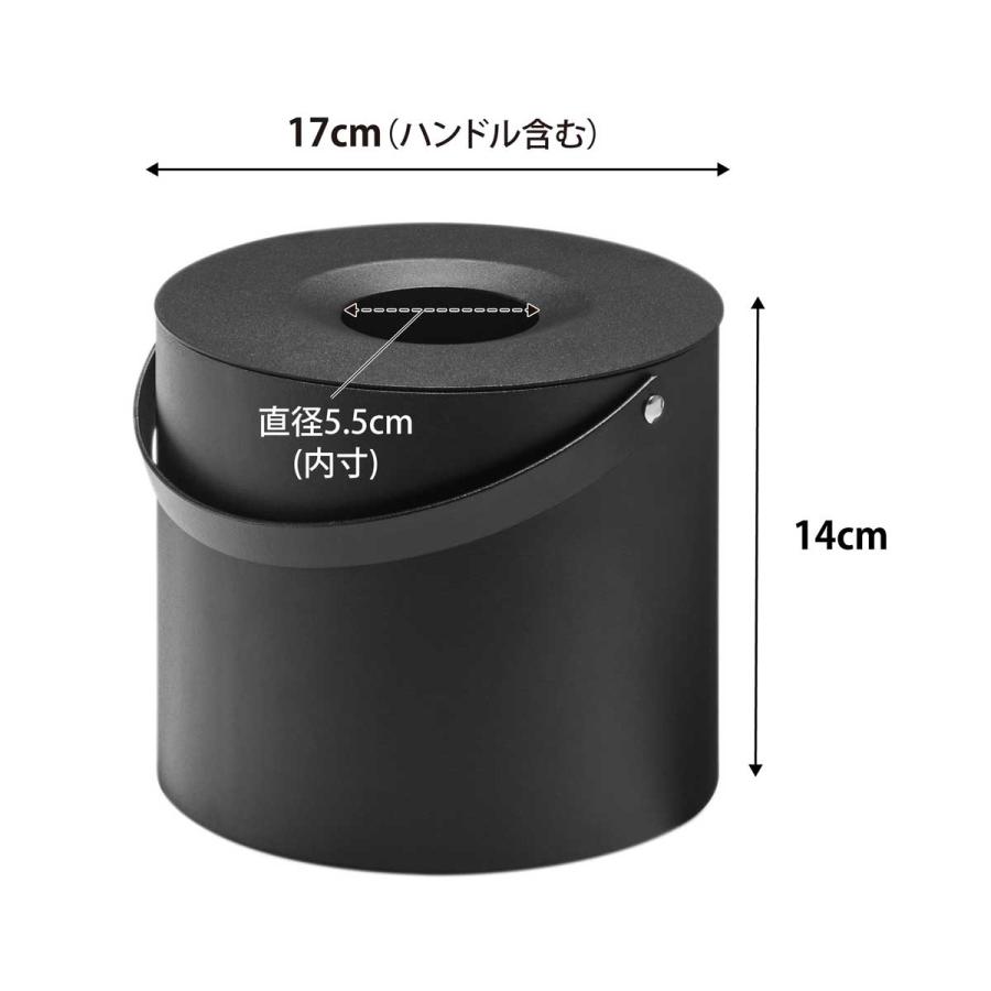 ティッシュケース tower タワー ハンドル付きティッシュケース シンプル 丸形 丸い 円形 おしゃれ ティッシュカバー 山崎実業 正規品 ブラック | tower | 08