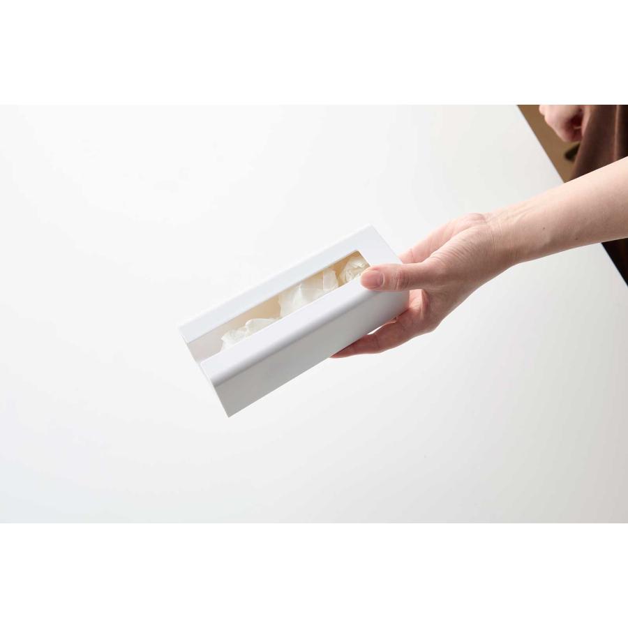 衣類用粘着クリーナースタンド tower タワー マグネット粘着クリーナースタンド収納&ダストボックス 玄関扉 マグネット収納 山崎実業 正規品 ホワイト | tower | 06