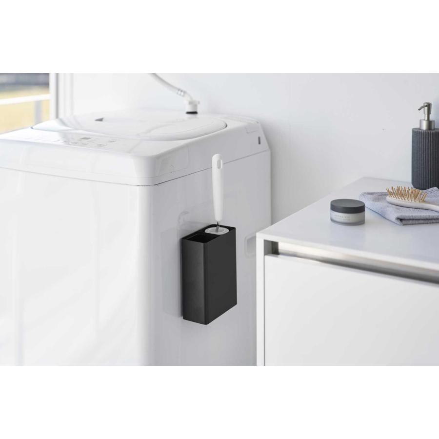 衣類用粘着クリーナースタンド tower タワー マグネット粘着クリーナースタンド収納&ダストボックス 玄関扉 マグネット収納 山崎実業 正規品 ブラック | tower | 07