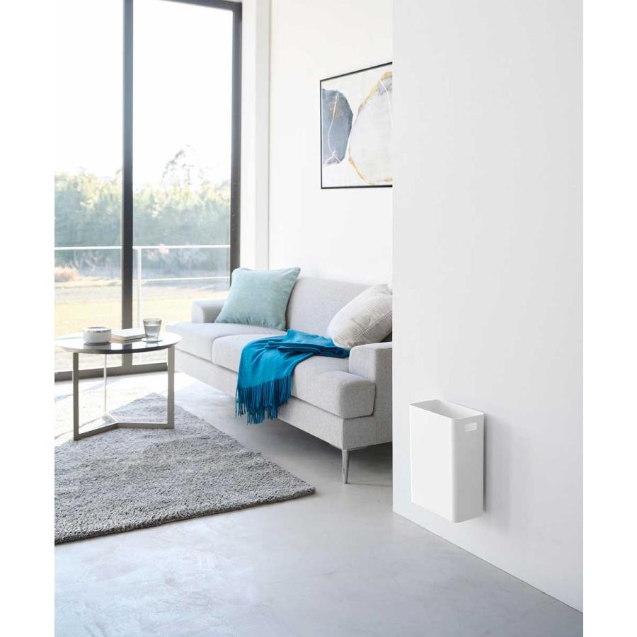 ゴミ箱 tower タワー ウォールトラッシュカン 7L 石こうボード壁対応 壁掛け 壁付け スクエア ダストボックス ごみ箱 山崎実業 正規品 ホワイト | tower | 02