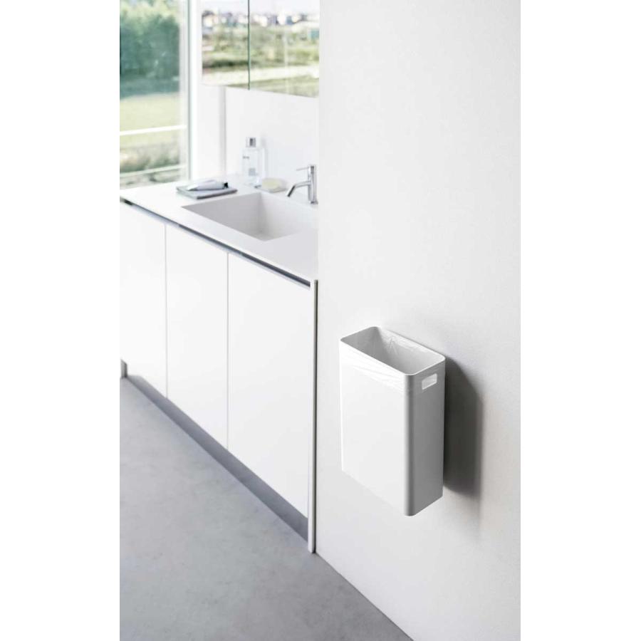 ゴミ箱 tower タワー ウォールトラッシュカン 7L 石こうボード壁対応 壁掛け 壁付け スクエア ダストボックス ごみ箱 山崎実業 正規品 ホワイト | tower | 04