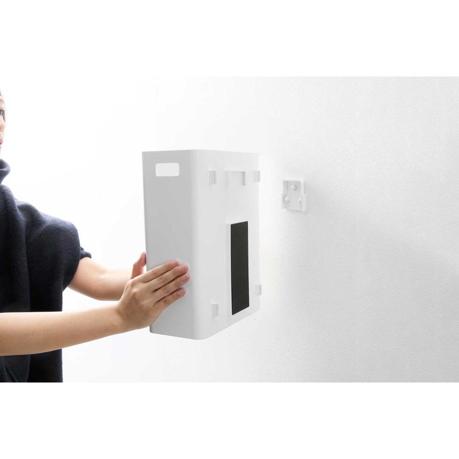 ゴミ箱 tower タワー ウォールトラッシュカン 7L 石こうボード壁対応 壁掛け 壁付け スクエア ダストボックス ごみ箱 山崎実業 正規品 ホワイト | tower | 07