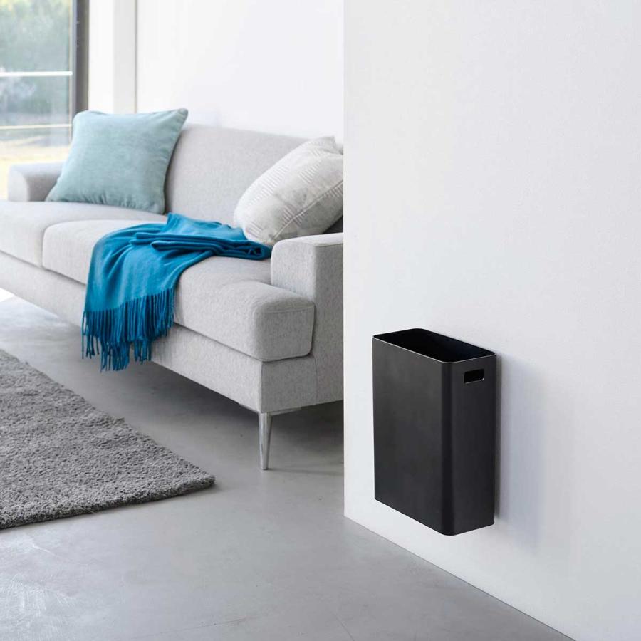 ゴミ箱 tower タワー ウォールトラッシュカン 7L 石こうボード壁対応 壁掛け 壁付け スクエア ダストボックス ごみ箱 山崎実業 正規品 ブラック | tower