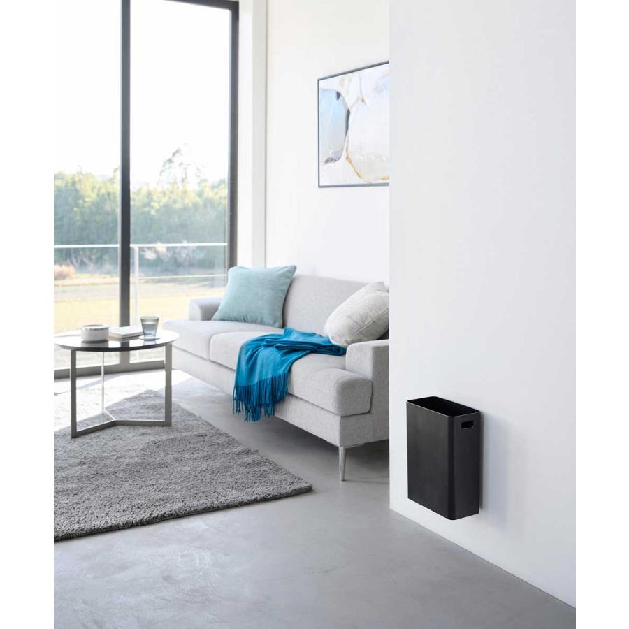 ゴミ箱 tower タワー ウォールトラッシュカン 7L 石こうボード壁対応 壁掛け 壁付け スクエア ダストボックス ごみ箱 山崎実業 正規品 ブラック | tower | 02