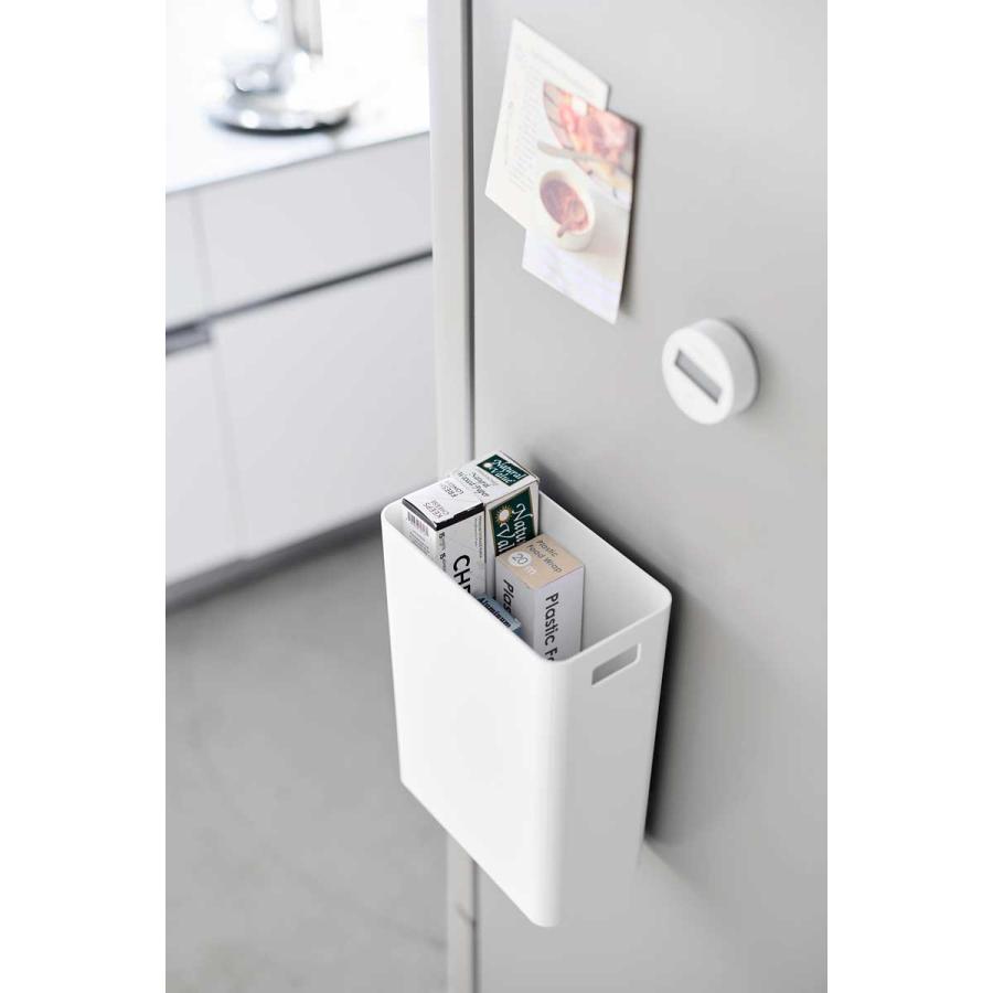 ゴミ箱 tower タワー マグネットトラッシュカン 7L 壁掛け 壁付け スクエア 洗濯機横 冷蔵庫横 ダストボックス ごみ箱 山崎実業 正規品 ホワイト | tower | 06