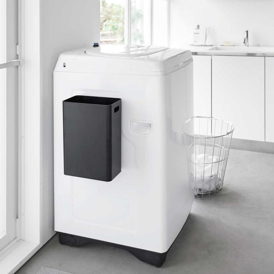 ゴミ箱 tower タワー マグネットトラッシュカン 7L 壁掛け 壁付け スクエア 洗濯機横 冷蔵庫横 ダストボックス ごみ箱 山崎実業 正規品 ブラック | tower