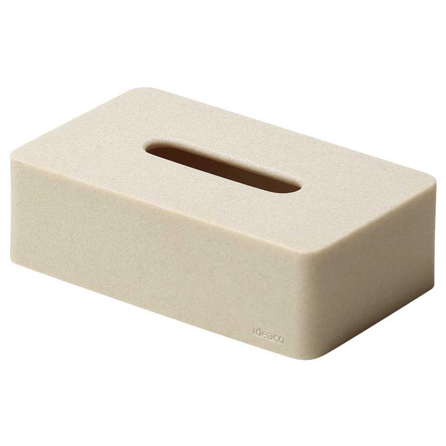 ティッシュケース ideaco イデアコ 薄型ソフトパックティッシュ専用 エスピーコンパクト 薄型 ソフトパック用 ティッシュカバー 正規品 ストーンサンドホワイト | 