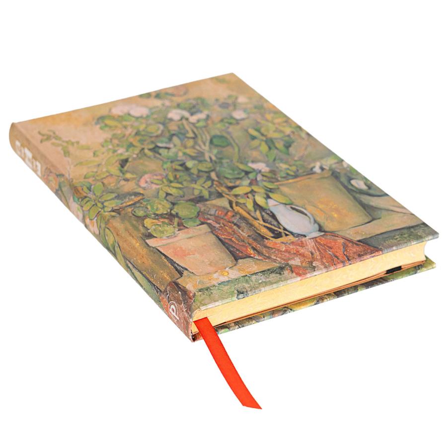 ノートブック paperblanks ペーパーブランクス MIDI ハードカバー 罫線 イギリス 英国 取扱店 芸術 アート 高級ノート 正規品 セザンヌ テラコッタの鉢と花 | paperblanks | 02