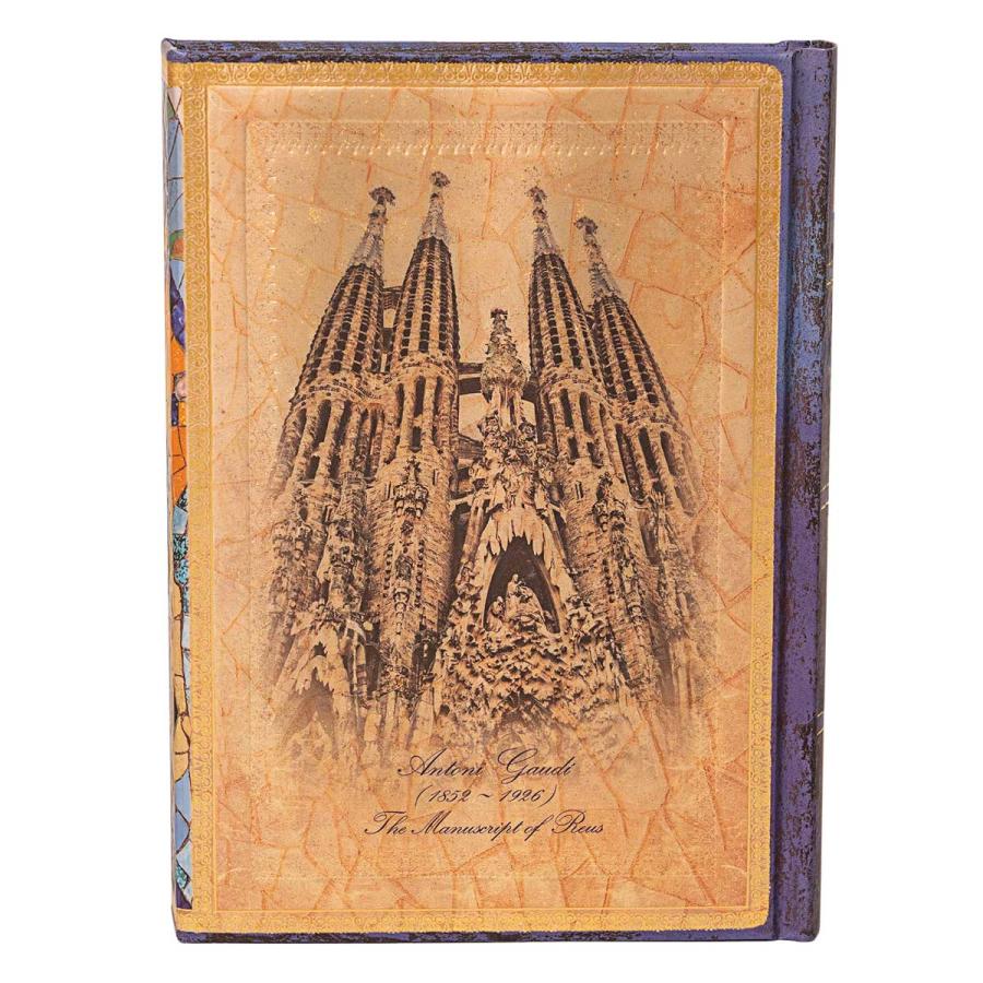 ノートブック paperblanks ペーパーブランクス MIDI ハードカバー 罫線 イギリス 英国 取扱店 芸術 アート 高級ノート 正規品 ガウディ レウスでの手記 | paperblanks | 03