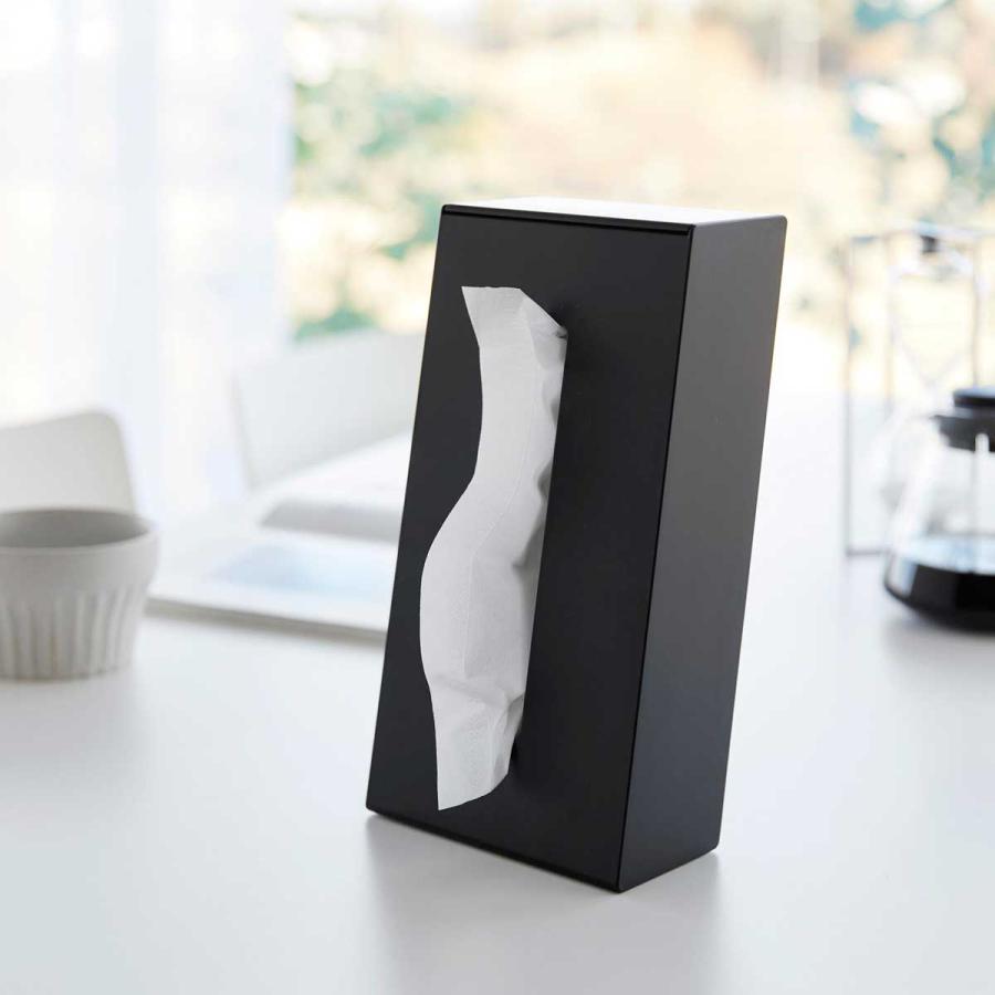 ティッシュケース tower タワー ツーウェイティッシュスタンド ティッシュスタンド 縦置き 横置き 縦型 スタンド 山崎実業 1665 ブラック | tower