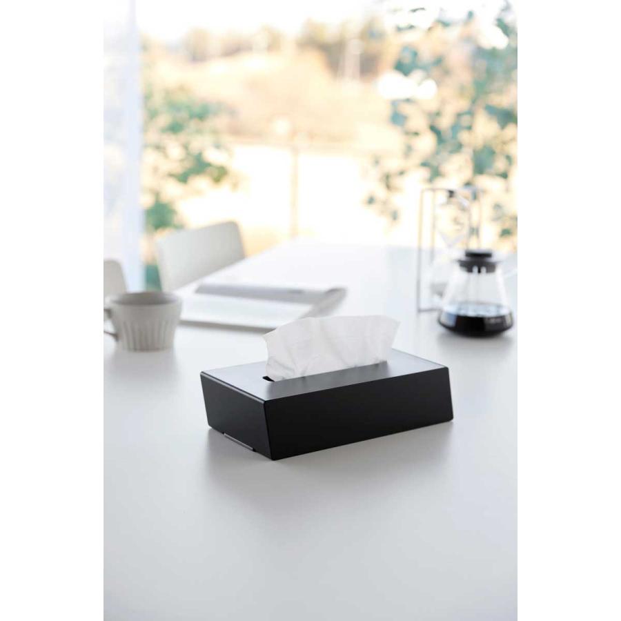 ティッシュケース tower タワー ツーウェイティッシュスタンド ティッシュスタンド 縦置き 横置き 縦型 スタンド 山崎実業 1665 ブラック | tower | 02