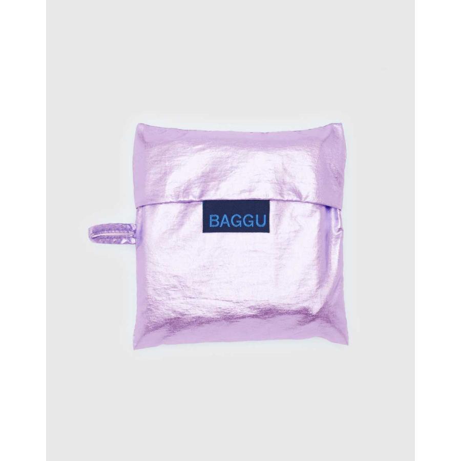 エコバッグ BAGGU バグゥ スタンダードバグゥ メタリック ポーチ付き レジ袋型エコバッグ 大きめ 折りたたみ バグー 正規品 ライトピンク | BAGGU | 02