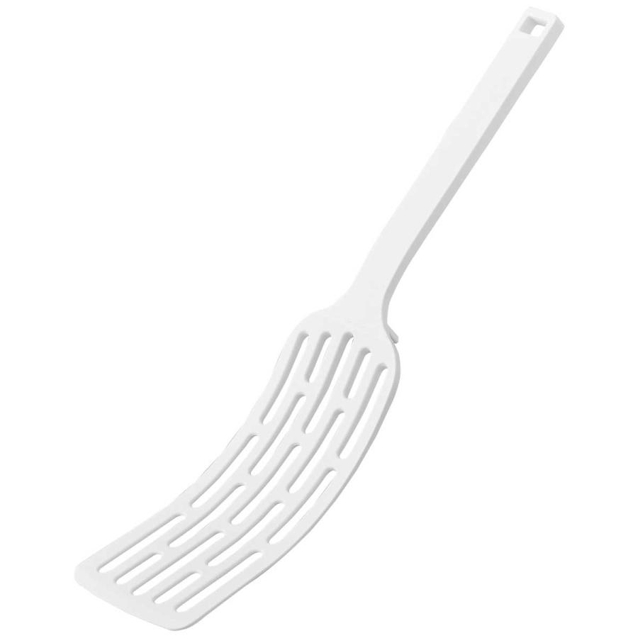 フライ返し tower タワー シリコーンハンドルロングターナー そのまま置ける 引っ掛け 食洗機対応 ターナー 山崎実業 正規品 1501 ホワイト | tower | 01