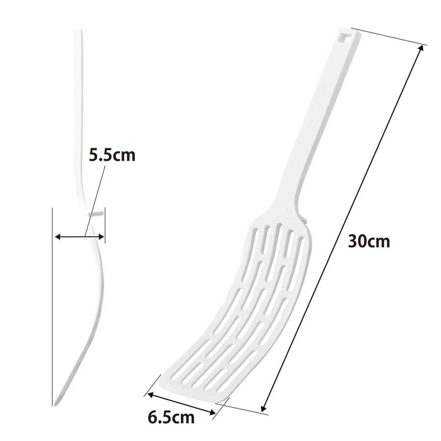 フライ返し tower タワー シリコーンハンドルロングターナー そのまま置ける 引っ掛け 食洗機対応 ターナー 山崎実業 正規品 1501 ホワイト | tower | 08