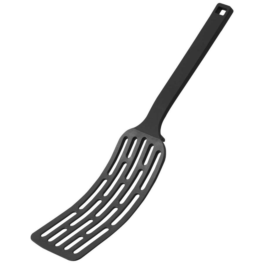フライ返し tower タワー シリコーンハンドルロングターナー そのまま置ける 引っ掛け 食洗機対応 ターナー 山崎実業 正規品 1502 ブラック | tower | 01