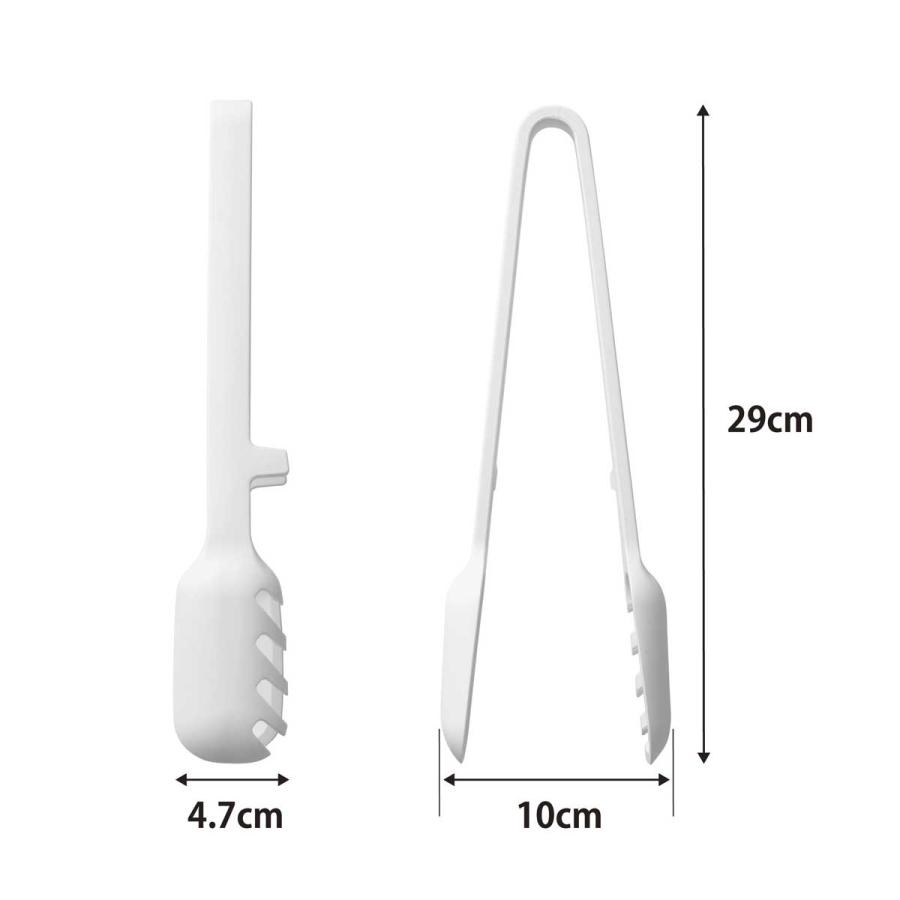 トング tower タワー シリコーン調理トング パスタ 麺類 直置き 食洗機対応 シリコン製 山崎実業 正規品 1775 ホワイト | tower | 08