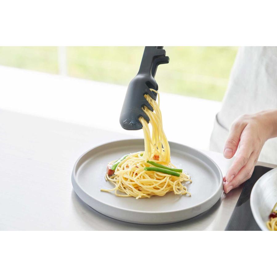 トング tower タワー シリコーン調理トング パスタ 麺類 直置き 食洗機対応 シリコン製 山崎実業 正規品 1776 ブラック | tower | 05