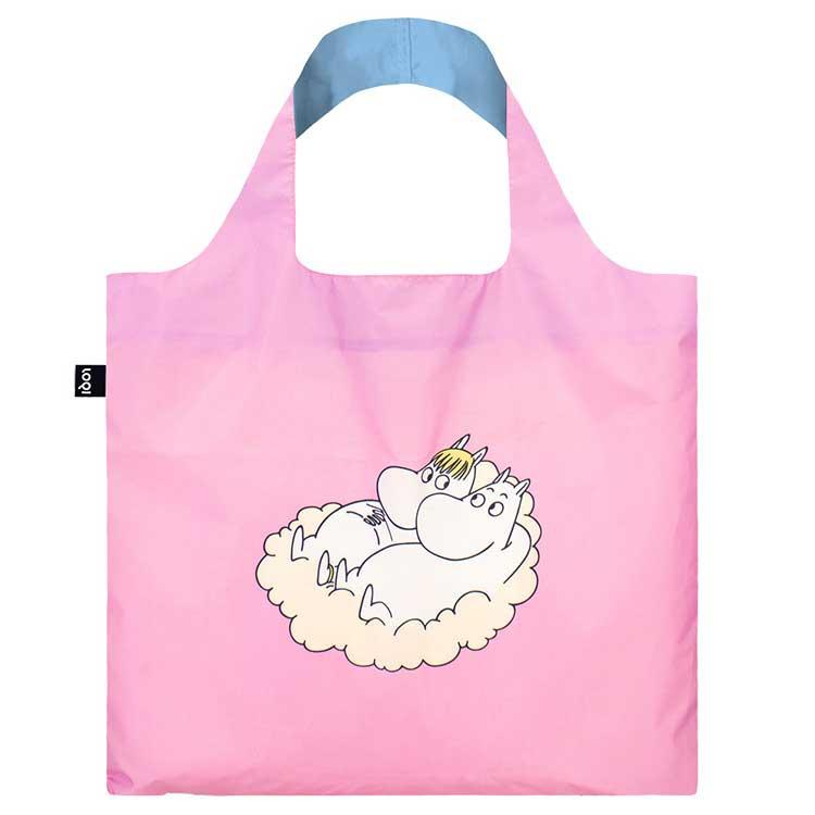 エコバッグ LOQI 正規品 MOOMIN Recycled Bag MOOMIN ムーミン 大容量 ブランド 折りたたみ ローキー CLOUD  クラウド | 