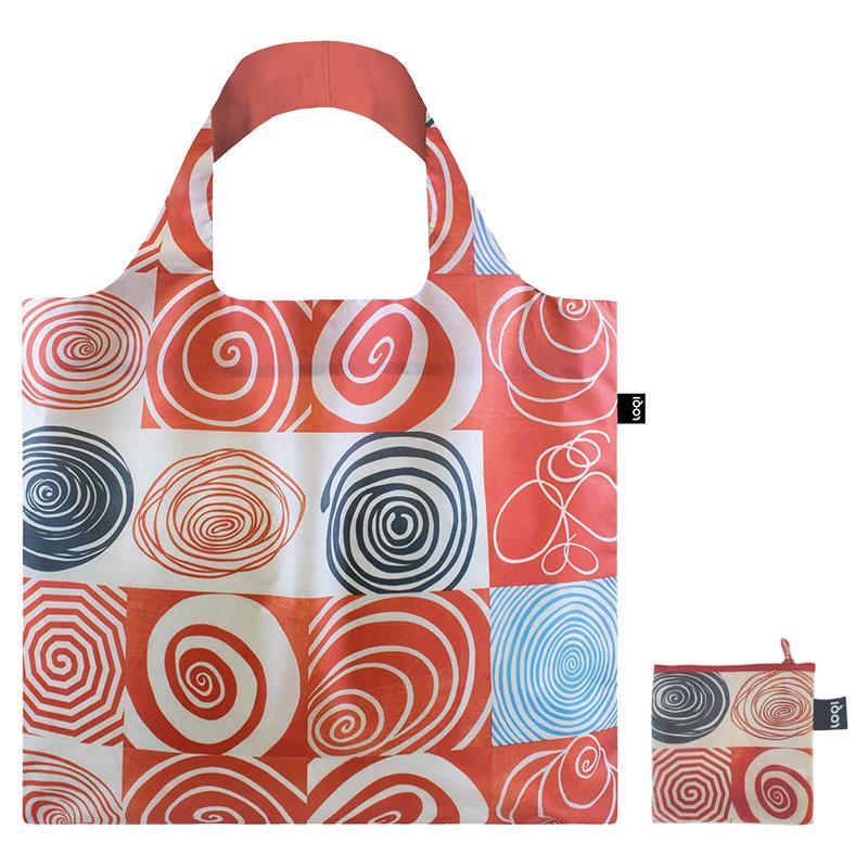エコバッグ LOQI 正規品 Recycled Bag 撥水加工 大容量 折りたたみ ローキー MUSEUM Collection ルイーズ・ブルジョワ/スパイラル グリッド |  | 01