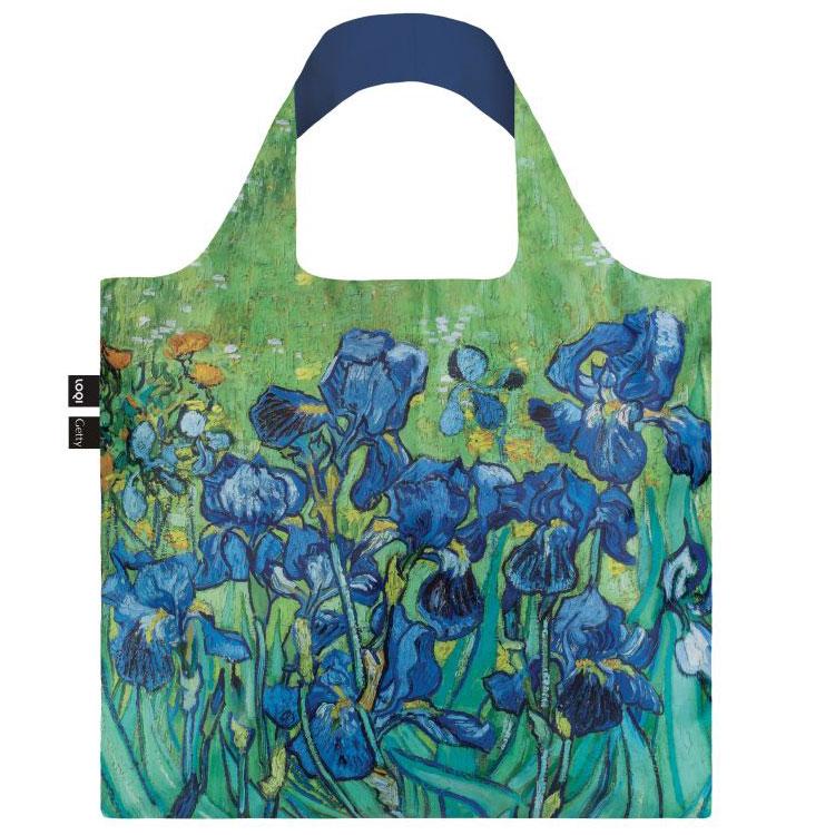 折りたたみトート エコバッグ LOQI 正規品 Recycled Bag 撥水加工 大きめ ローキー MUSEUM Collection ヴィンセント・ヴァン・ゴッホ / アイリス | LOQI