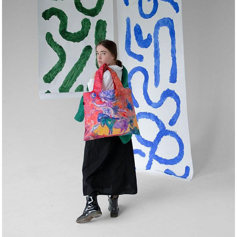 エコバッグ LOQI 正規品 Recycled Bag 撥水加工 大容量 折りたたみ ローキー MUSEUM Collection マルク・シャガール/ザ・サーカス |  | 02