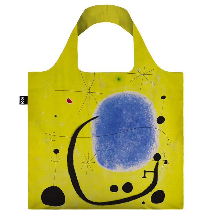 エコバッグ LOQI 正規品 Recycled Bag ローキー MUSEUM Collection JOAN MIRO/Gold of Azure ジョアン・ミロ/ゴールド オブ アズーレ | 