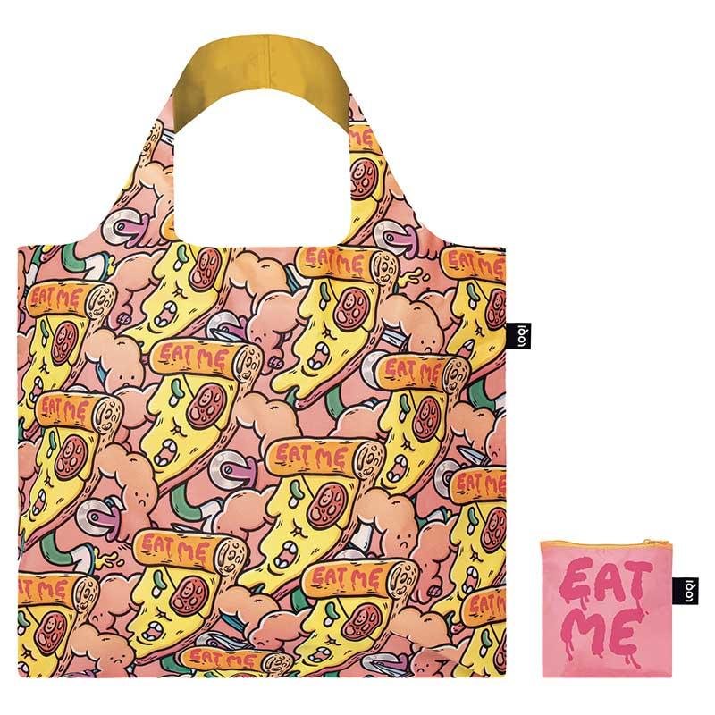 エコバッグ LOQI 正規品 Recycled Bag 撥水加工 トート型 大容量 折りたたみ ローキー ARTIST Collection ブロスマインド/スラッシャー ザ スライス |  | 02