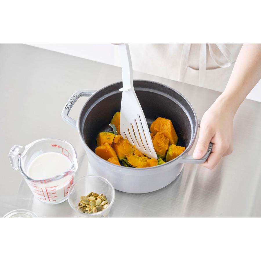 キッチンツール tower タワー シリコーンビーター フライ返し ターナー シリコン 調理器具 調理ツール 山崎実業 正規品 1503 ホワイト | tower | 07