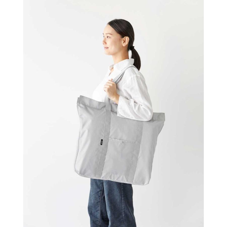 エコバッグ tower タワー 洗える持ち帰り寿司・ピザが入るレジかごバッグ 洗濯可 レジかご 幅広 ワイド 大容量 折りたたみ 山崎実業 正規品 2125 ライトグレー | tower | 03