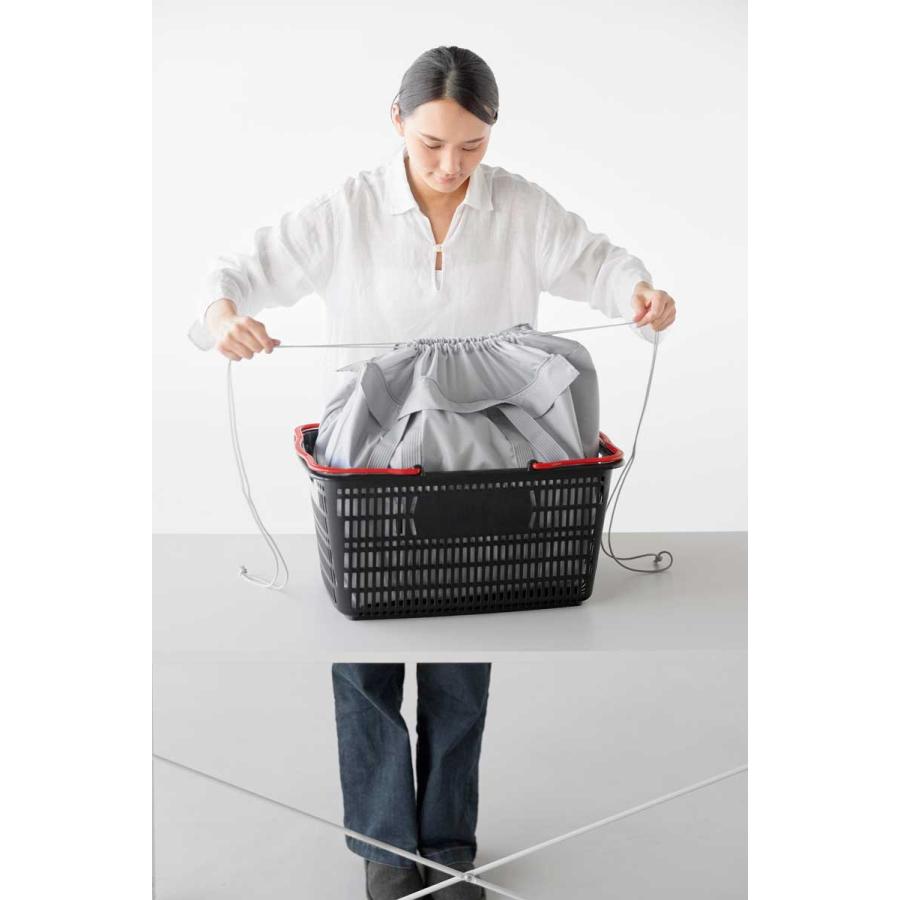 エコバッグ tower タワー 洗える持ち帰り寿司・ピザが入るレジかごバッグ 洗濯可 レジかご 幅広 ワイド 大容量 折りたたみ 山崎実業 正規品 2125 ライトグレー | tower | 06