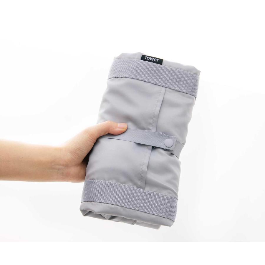 エコバッグ tower タワー 洗える持ち帰り寿司・ピザが入るレジかごバッグ 洗濯可 レジかご 幅広 ワイド 大容量 折りたたみ 山崎実業 正規品 2125 ライトグレー | tower | 07