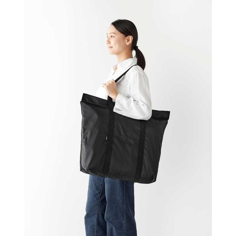 エコバッグ tower タワー 洗える持ち帰り寿司・ピザが入るレジかごバッグ 洗濯可 レジかご 幅広 ワイド 大容量 折りたたみ 山崎実業 正規品 2126 ブラック | tower | 03