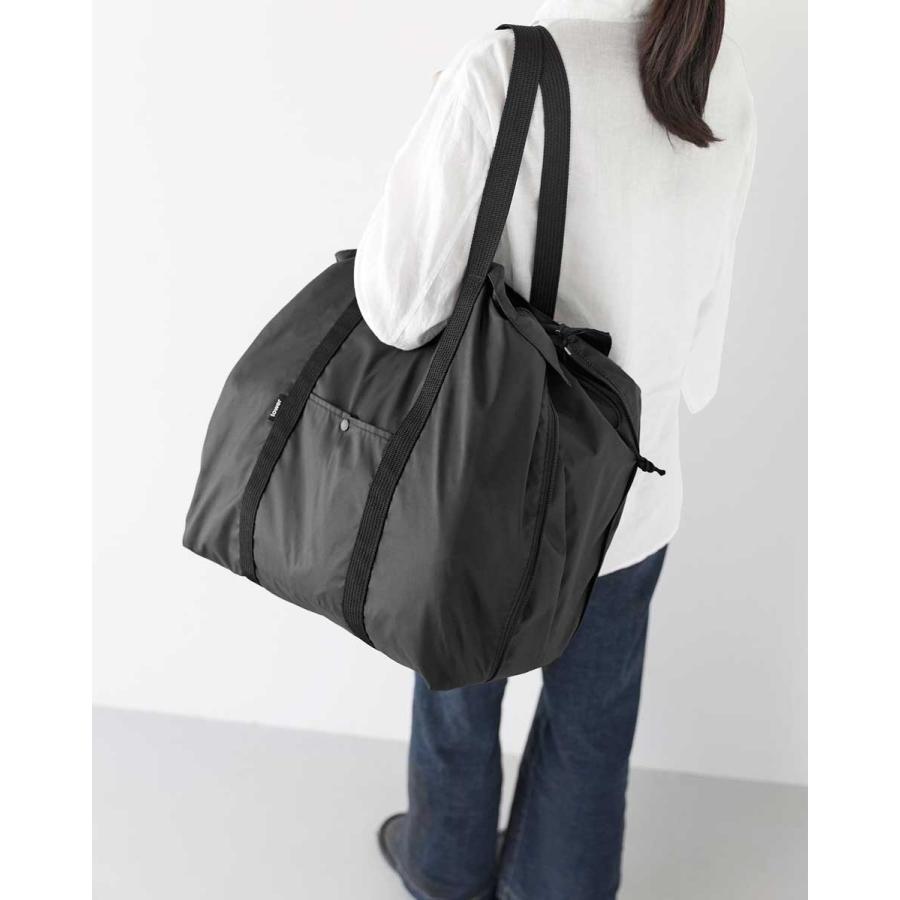 エコバッグ tower タワー 洗える持ち帰り寿司・ピザが入るレジかごバッグ 洗濯可 レジかご 幅広 ワイド 大容量 折りたたみ 山崎実業 正規品 2126 ブラック | tower | 04