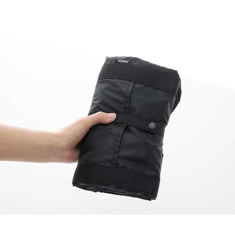 エコバッグ tower タワー 洗える持ち帰り寿司・ピザが入るレジかごバッグ 洗濯可 レジかご 幅広 ワイド 大容量 折りたたみ 山崎実業 正規品 2126 ブラック | tower | 07