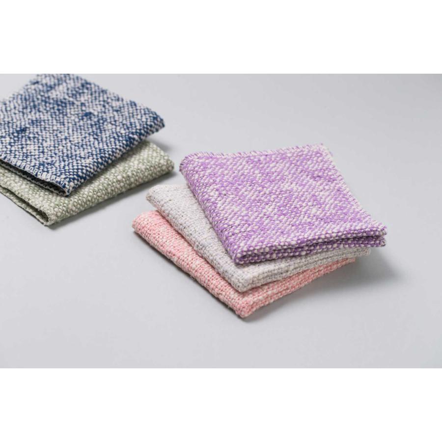 ハンカチ 100percent CARACOL 日本製 ガラ紡 オーガニックコットン はんかち 100％ 100パーセント パープル | 100percent | 02