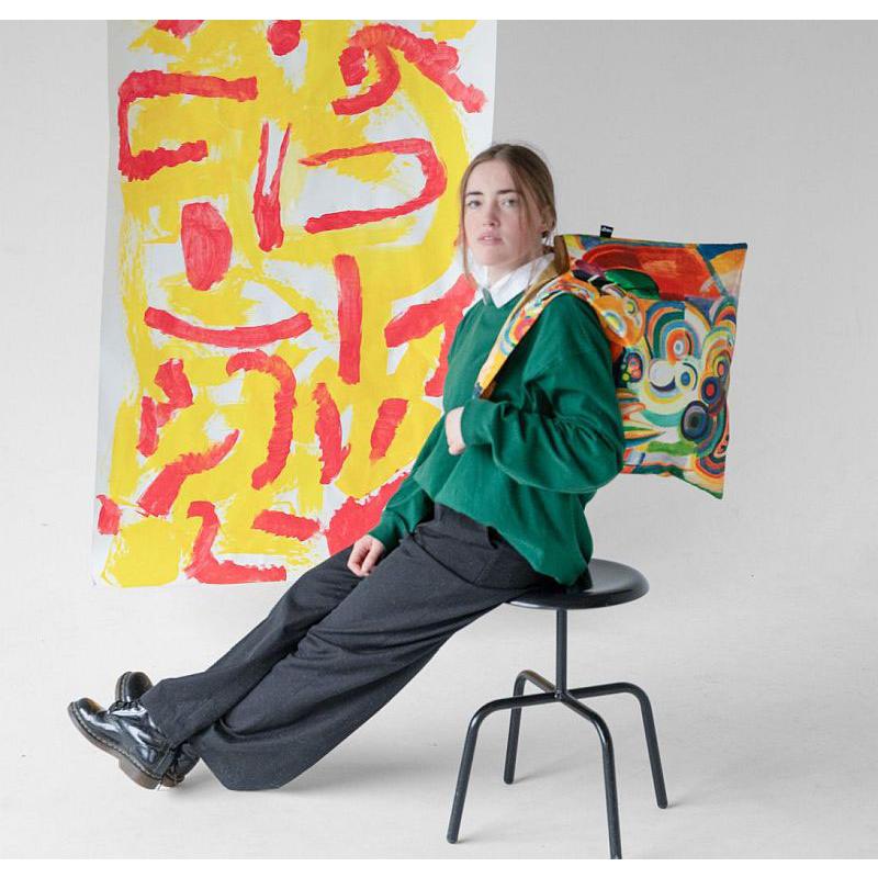 エコバッグ LOQI 正規品 Recycled Bag 撥水加工 トート型 大容量 折りたたみ ローキー MUSEUM Collection ロベール・ドローネー/ポルトガルの女性 |  | 02