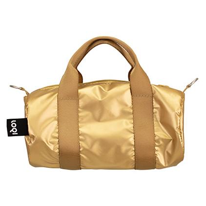 ショルダーバッグ LOQI 正規品 Small Weekender 撥水加工 ポーチバッグ ドラムバッグ ボストンバッグ ローキー METALLIC Collection メタリックゴールド | 