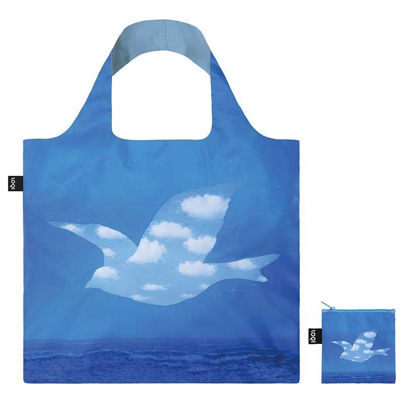 折りたたみトート エコバッグ LOQI 正規品 Recycled Bag 撥水加工 大きめ ローキー 絵画 MUSEUM Collection ルネ・マグリット/プロミス |  | 01