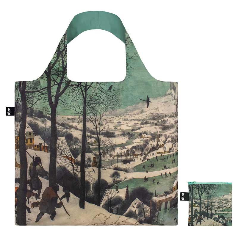 折りたたみトート エコバッグ LOQI Recycled Bag 撥水加工 ローキー 絵画 MUSEUM Collection ピーテル・ブリューゲル/ハンター イン ザ スノー 雪中の狩人 |  | 01